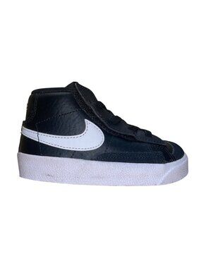 Nike Kids Black & White Leather Mid-Top Blazers Sneakers Size 7C